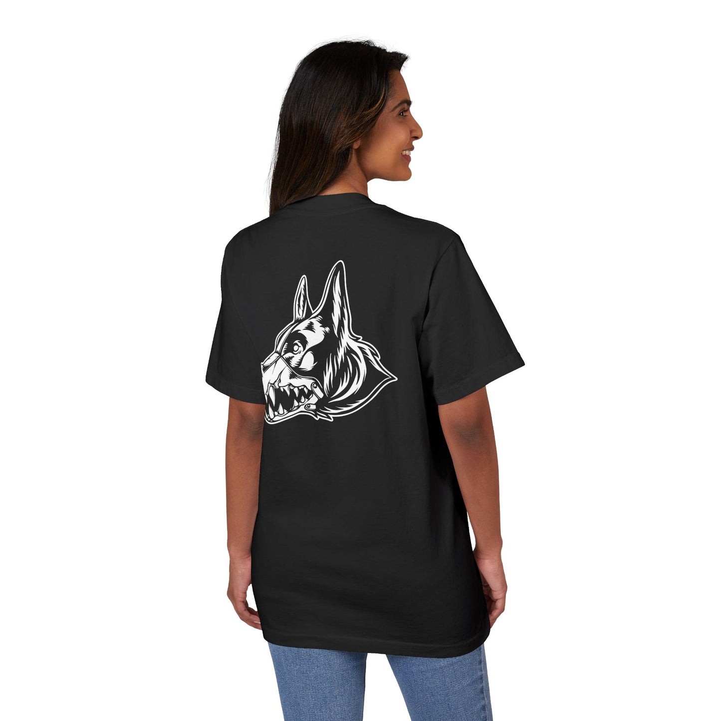 Muzzled Dog Drop Shoulder T Shirt